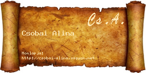 Csobai Alina névjegykártya